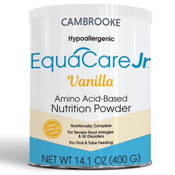 EquaCare Jr Vanilla Amino Acid Based Pediatric Oral Supplememt / Tube Feeding Formula, 14.1-ounce Can