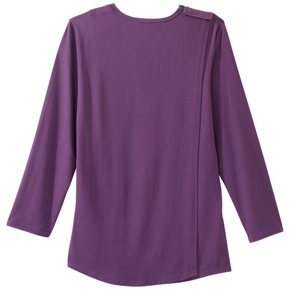 Adaptive_Shirt_TOP__EMBELLISHED_WMNS_OPEN_BACK_EGGPLANT_3XLG_Shirts_and_Scrubs_SV196_SV37_3XL