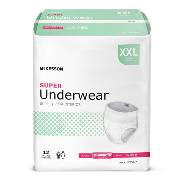 McKesson Super Underwear, 2X Large