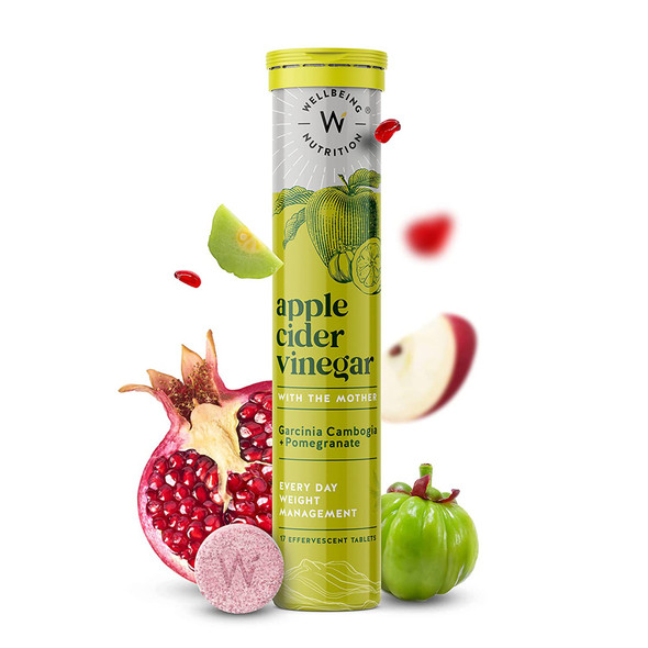 Wellbeing Nutrition Apple Cider Vinegar, Garcinia Cambogia and Pomegranate Effervescent Tablets