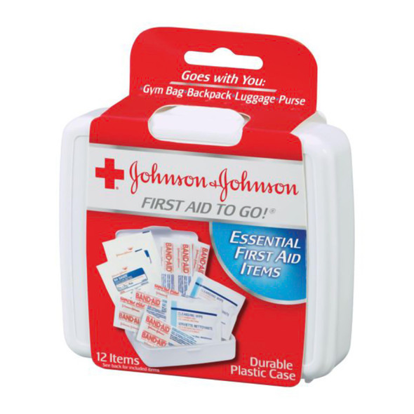 First Aid Kit Johnson and Johnson to Go Plastic Case