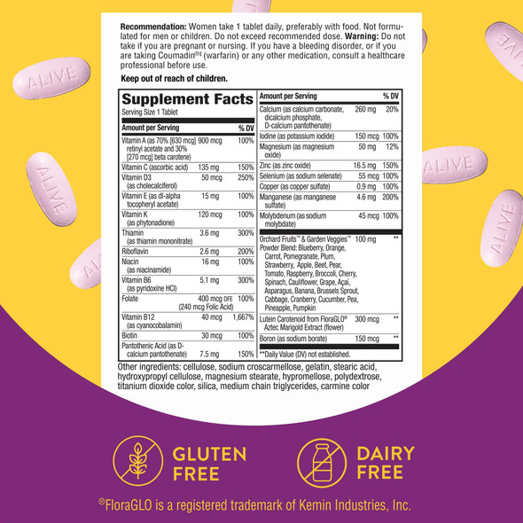 Multivitamin_Supplement_ALIVE__TAB_MULTIVITAMIN_WOMENS50+_(50/BX)_Nonprescription_Vitamins_and_Minerals_03367413662