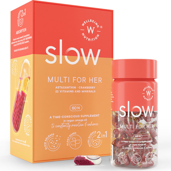 Wellbeing Nutrition Slow Multi for Her, Astaxanthin and Cranberry