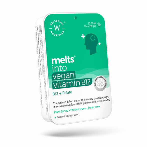 Wellbeing Nutrition Vegan Vitamin B-12 and Folate Oral Strips
