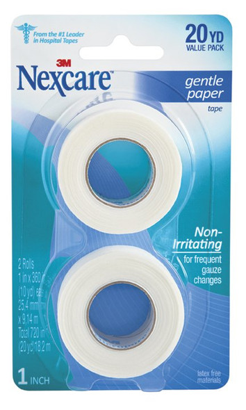 3M Nexcare Paper Medical Tape, 1 Inch x 10 Yard, White