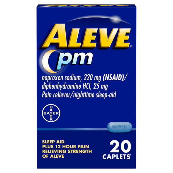 Night Time Pain Relief Aleve PM 220 mg Strength Naproxen Sodium Capsule