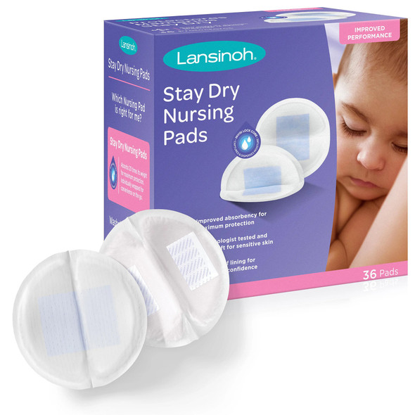 Nursing Pad Lansinoh Stay Dry One Size Fits Most Disposable