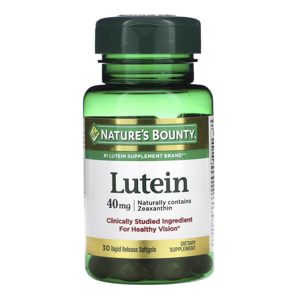 Dietary Supplement Nature's Bounty Lutein 40 mg Strength Softgel 30 per Bottle