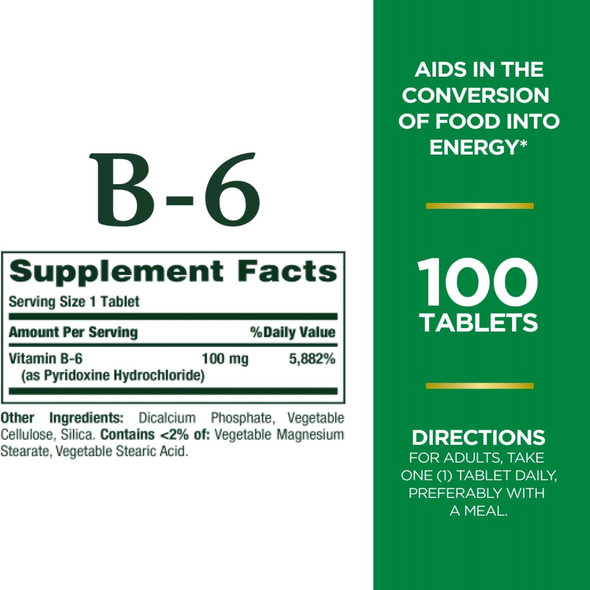 Vitamin_Supplement_VITAMIN_B-6__TAB_NATURES_BOUNTY_100MG_(100/BT)_Nonprescription_Vitamins_and_Minerals_74312000650