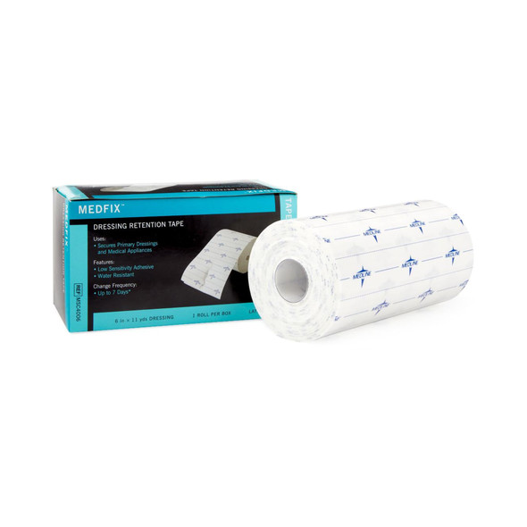 MedFix Nonwoven Dressing Retention Tape, 6 Inch x 11 Yard, White