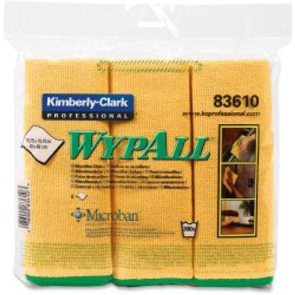 Cleaning Cloth WypAll Yellow NonSterile Microfiber 15-3/4 X 15-3/4 Inch Reusable