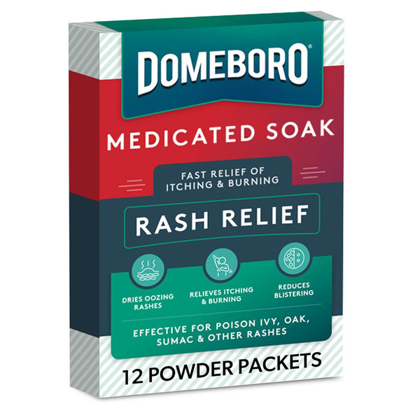 Itch Relief Domeboro Rash Relief 0.5% Strength Powder 2.7 Grams Individual Packet 1/EA
