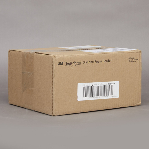Foam Dressing 3M Tegaderm 6-1/2 X 6-1/2 Inch With Border Film Backing Silicone Adhesive Heel / Contour Sterile 20/CS