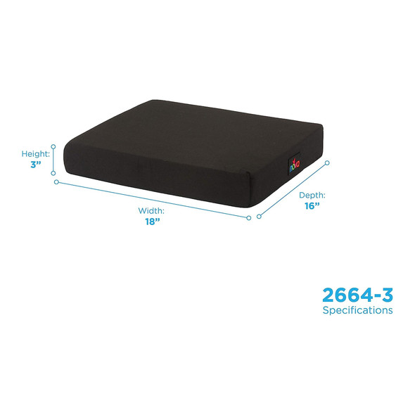 Seat Cushion Nova 18 X 16 X 3 Inch Foam 2/CS