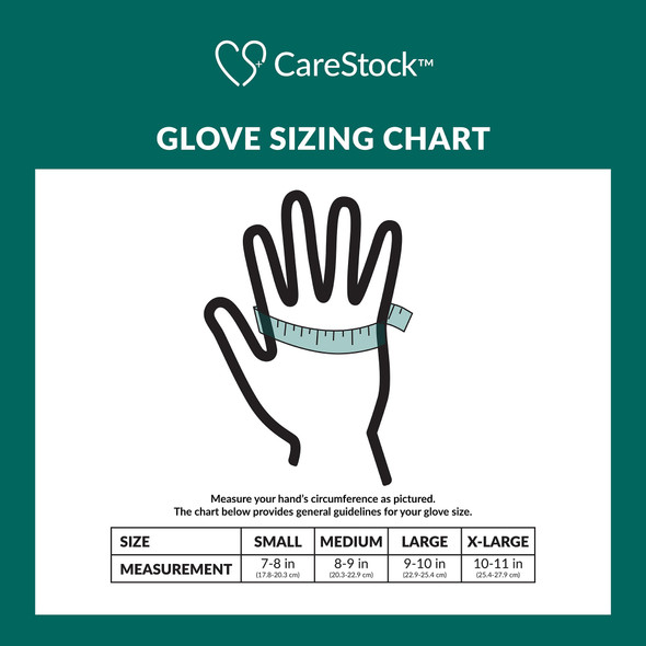 Exam Glove CareStock Medium NonSterile Nitrile Standard Cuff Length Textured Fingertips Blue Chemo Tested 200/BX