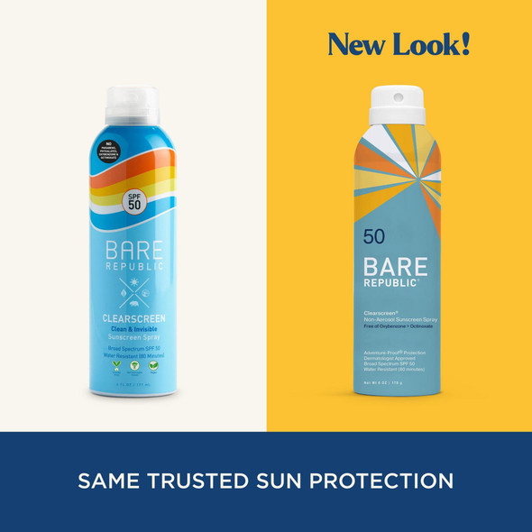 Sunscreen BARE RepublicClearscreen SPF 50 Liquid 6 oz. Aerosol Can 12/CS