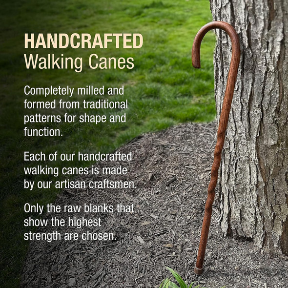 Round Handle Cane Brazos Twisted Wood 37 Inch Height Brown Oak 1/EA Round Handle Cane Brazos Twisted Wood 37 Inch Height Brown Oak 1/EA