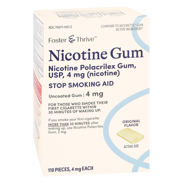 Stop Smoking Aid Foster & Thrive 4 mg Strength Gum 110/PK ORIGINAL