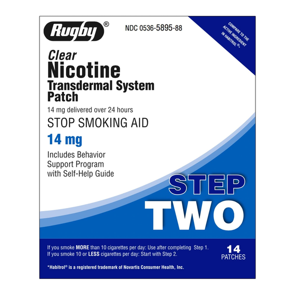 Stop Smoking Aid Foster & Thrive is NOW RUGBY #1029131 14 mg Strength Transdermal Patch 14/BX