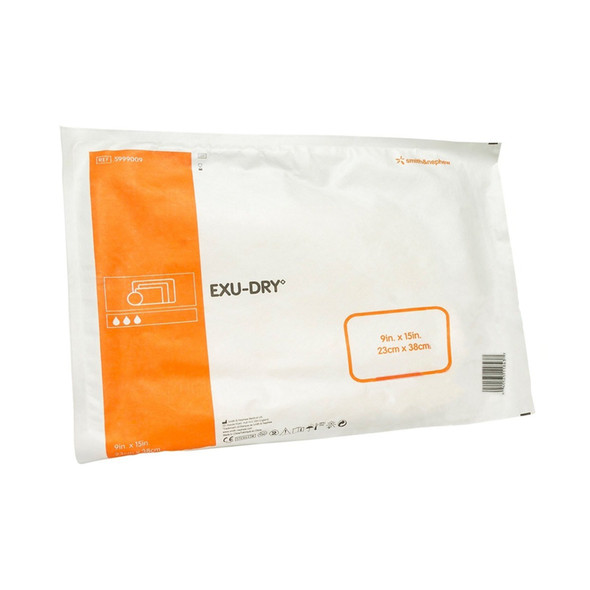 Super Absorbent Dressing EXU-DRY Anti-Shear 9 X 15 Inch Rectangle 1/EA Super Absorbent Dressing EXU-DRY Anti-Shear 9 X 15 Inch Rectangle 1/EA