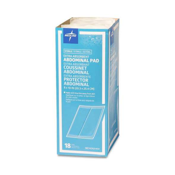 Abdominal Pad Medline 8 X 10 Inch Sterile 1 per Pack 18/BX Abdominal Pad Medline 8 X 10 Inch Sterile 1 per Pack 18/BX