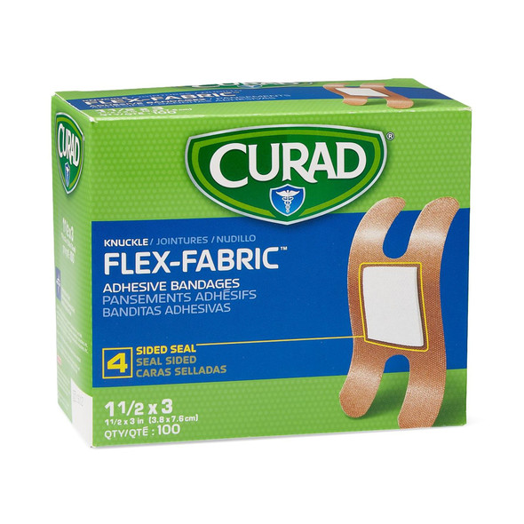 Adhesive Strip Comfort Cloth 1-1/2 X 3 Inch Plastic Knuckle Tan Sterile 100/BX Adhesive Strip Comfort Cloth 1-1/2 X 3 Inch Plastic Knuckle Tan Sterile 100/BX