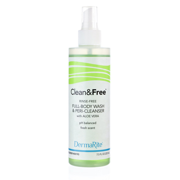 Rinse-Free Shampoo and Body Wash Clean & Free 7.5 oz. Pump Bottle Scented 48/CS