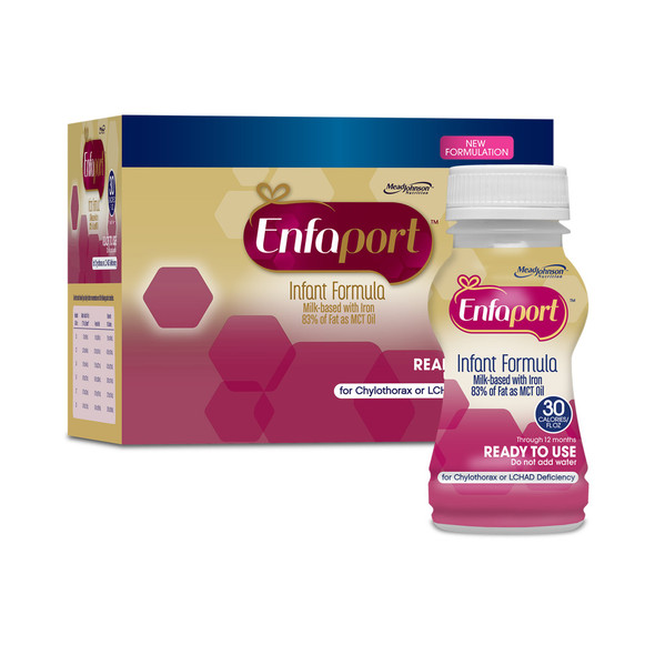 Infant Formula Enfaport Unflavored 6 oz. Bottle Liquid MCT Oil Chylothorax / LCHAD Deficiency 24/CS