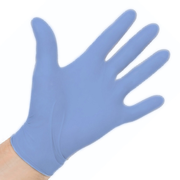 Exam Glove Aquasoft X-Large NonSterile Nitrile Standard Cuff Length Textured Fingertips Blue Chemo Tested 250/BX