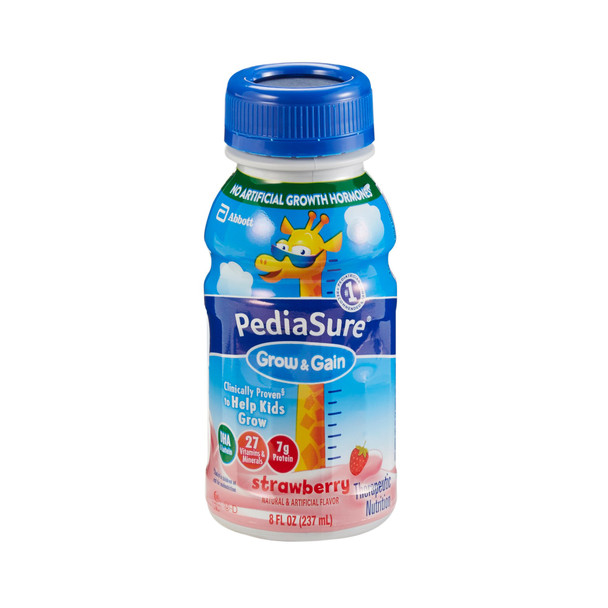 PediaSure Grow & Gain Strawberry Pediatric Oral Supplement, 8 oz. Bottle