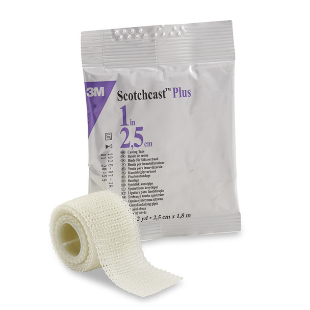 3M Scotchcast Plus Cast Tape, White, 1 Inch x 2 Yard