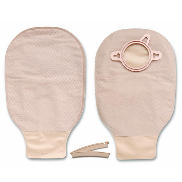New Image Drainable Beige Colostomy Pouch, 9 Inch Length, Mini , 2¼ Inch Flange