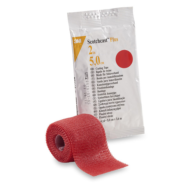 3M Scotchcast Plus Red Cast Tape, 2 Inch x 4 Yard