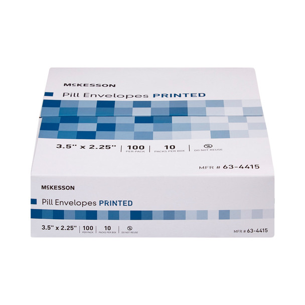Pill Envelope McKesson White 2-1/4 X 3-1/2 Inch 1/PK Pill Envelope McKesson White 2-1/4 X 3-1/2 Inch 1/PK