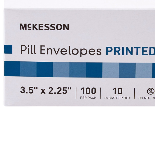 Pill Envelope McKesson White 2-1/4 X 3-1/2 Inch 1/PK Pill Envelope McKesson White 2-1/4 X 3-1/2 Inch 1/PK