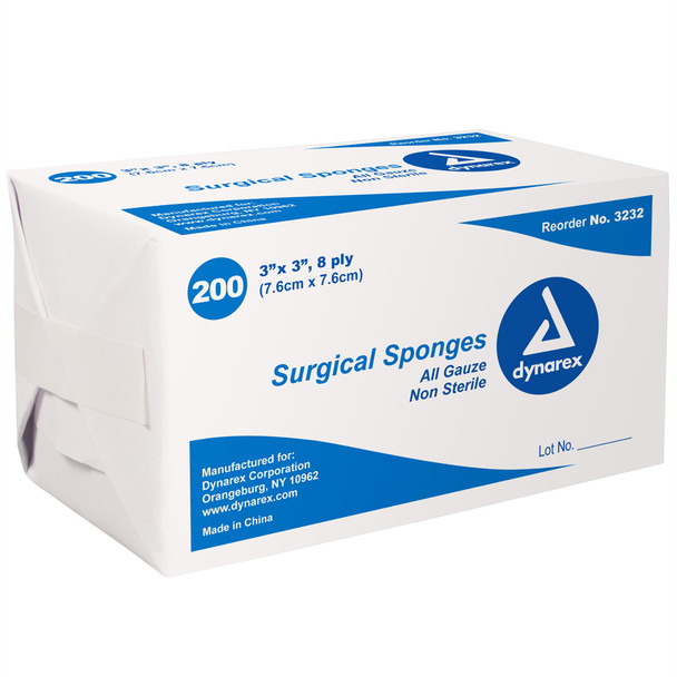 Dynarex Gauze Sponge, 3 x 3 Inch