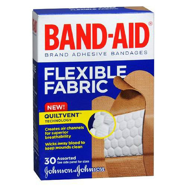 Band-Aid Flexible Fabric Tan Adhesive Strip, Assorted Sizes