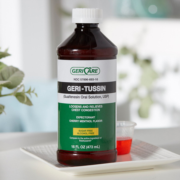 Cold and Cough Relief Geri-Care 100 mg / 5 mL Strength Liquid 16 oz. 1/EA