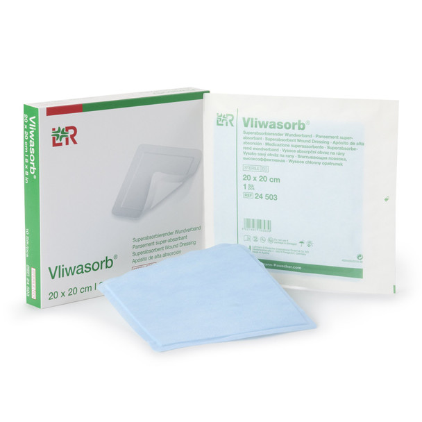 Vliwasorb Superabsorbent Wound Dressing, 8 x 8 Inch