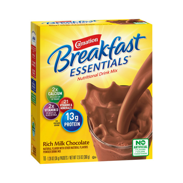 Carnation Breakfast Essentials Chocolate Oral Supplement, 1.26 oz. Packet