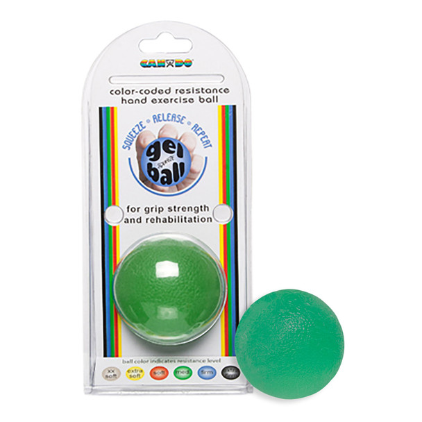 CanDo Standard Gel Squeeze Ball, Green, Medium