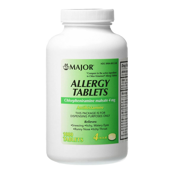 Major Chlorpheniramine Maleate Allergy Relief