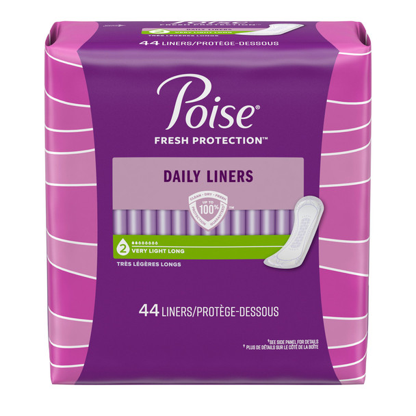 Poise Bladder Control Pads, Light Absorbency, One Size Fits Most, Adult, Female, Disposable