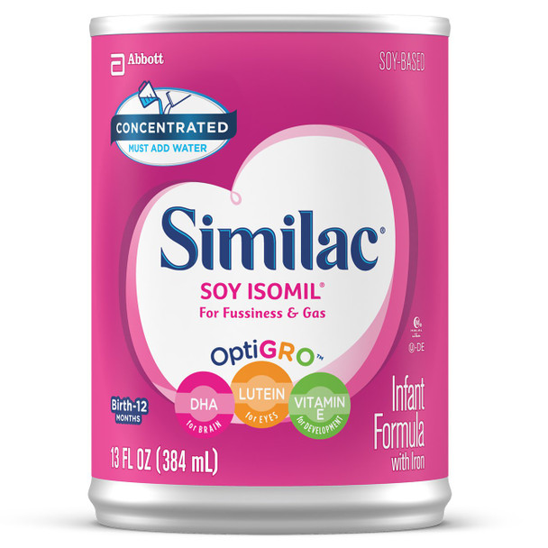 Similac Soy Isomil for Fussiness and Gas Infant Formula, 13 oz. Can