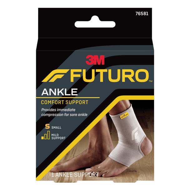 3M Futuro Comfort Lift Ankle Support, Beige, Small, Pull-On