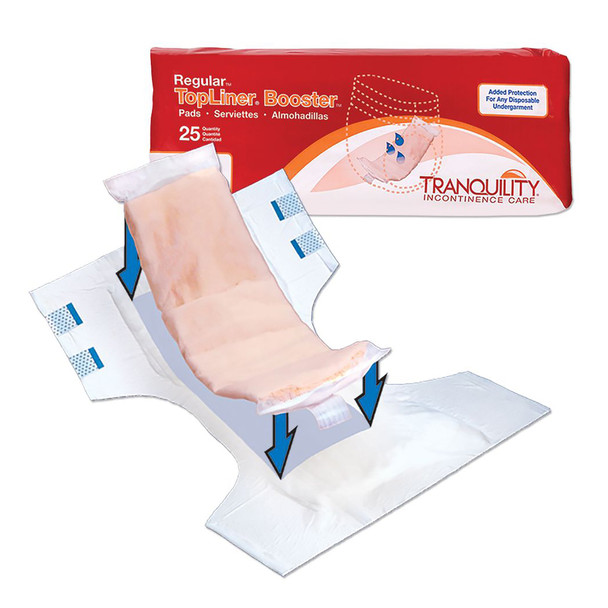 TopLiner Added Absorbency Incontinence Booster Pad, 2¾ x 14 Inch