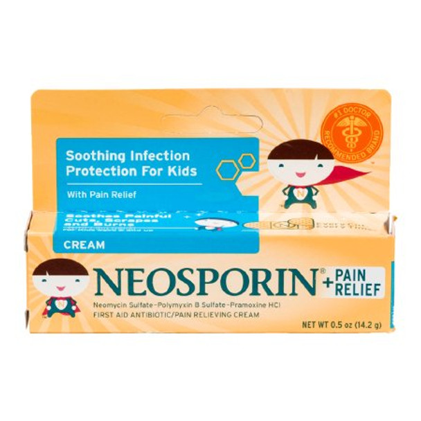 Neosporin + Pain Relief for Kids First Aid Antibiotic, ½ oz. Tube