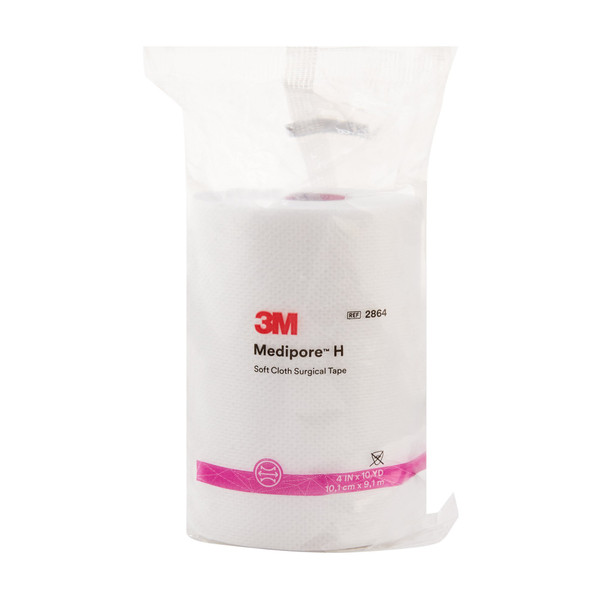 3M Medipore H Cloth Medical Tape, 4 Inch x 10 Yard, White