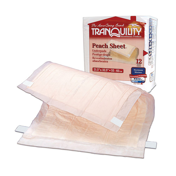 Tranquility Peach Sheet Underpad, 21½ x 32½ Inch