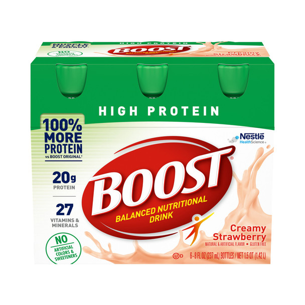 Boost High Protein Strawberry Oral Supplement, 8 oz. Bottle